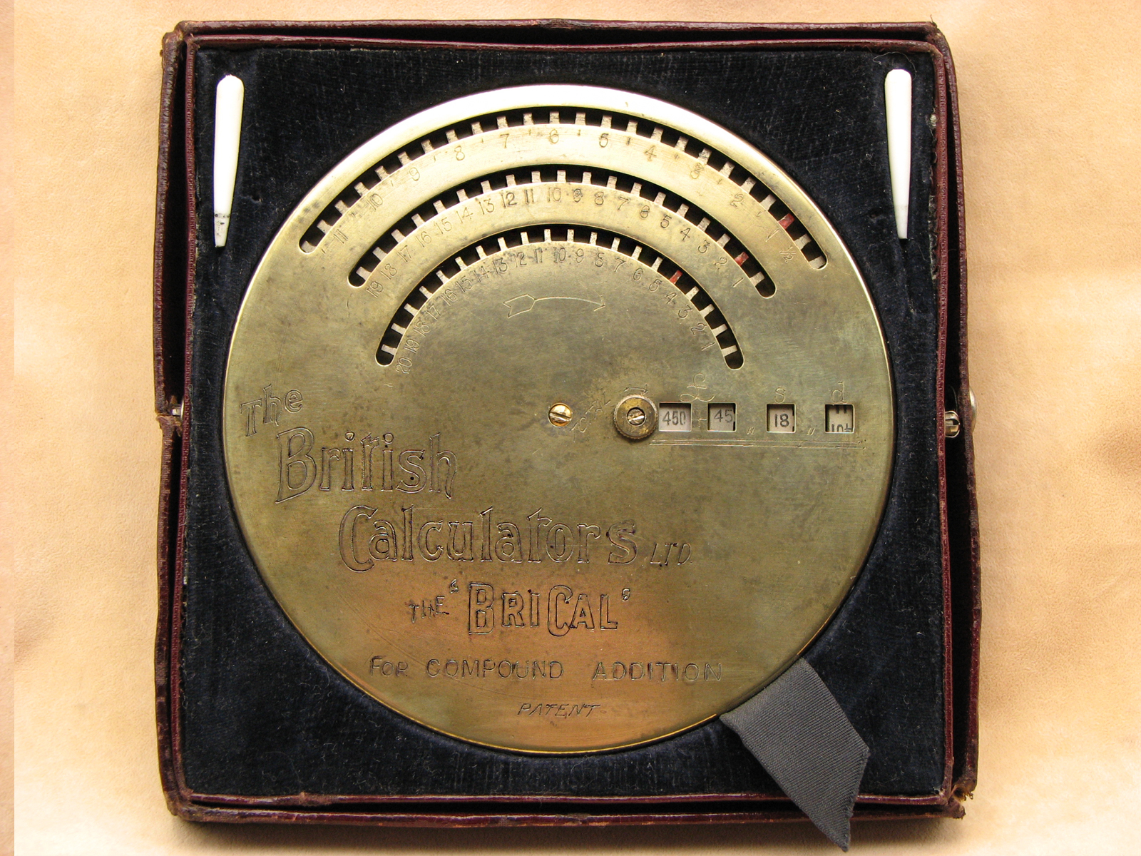 The British Calculator Brical money calculating machine, circa 1915